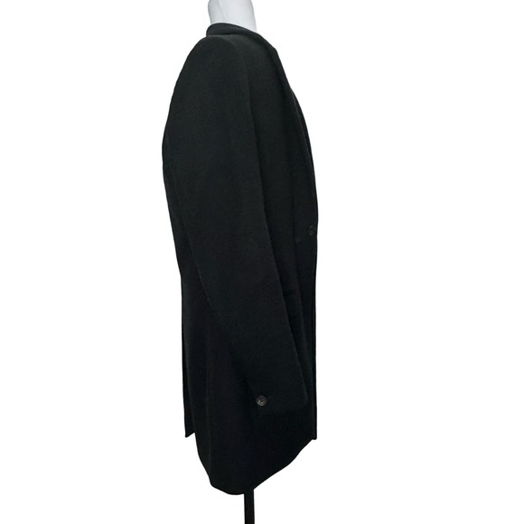 All Saints Wool Italian Cloth Overcoat Black Size 36 - Picture 3 of 11